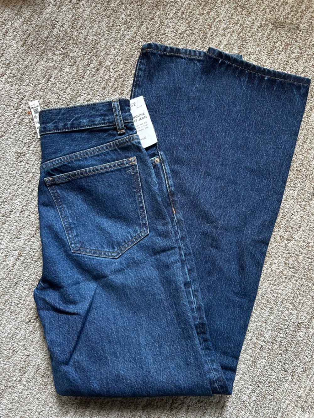 Made well The Longline Straight Jean 25T in Medium Blue NWT - Picture 3 of 5